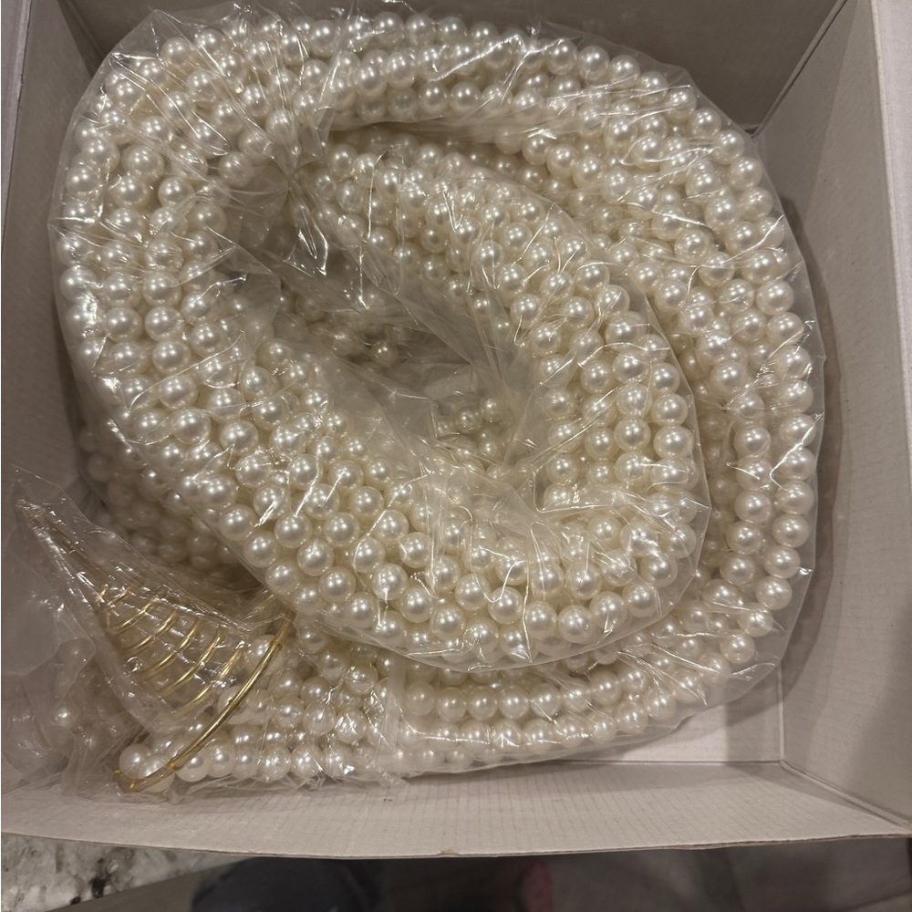 NEW Anthropologie Cascading Pearl Tree Topper - Picture 5 of 7